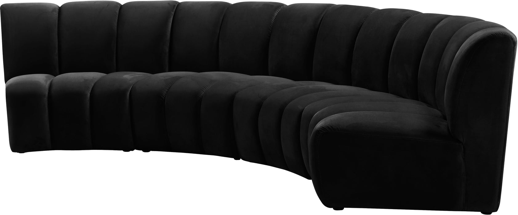 Infinity Black Velvet 4pc. Modular Sectional - Royal Furniture & Gifts (MI) - Multi Location