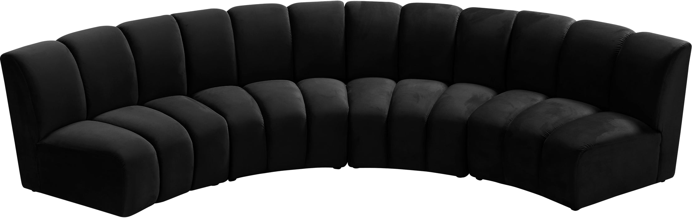 Infinity Black Velvet 4pc. Modular Sectional - Royal Furniture & Gifts (MI) - Multi Location