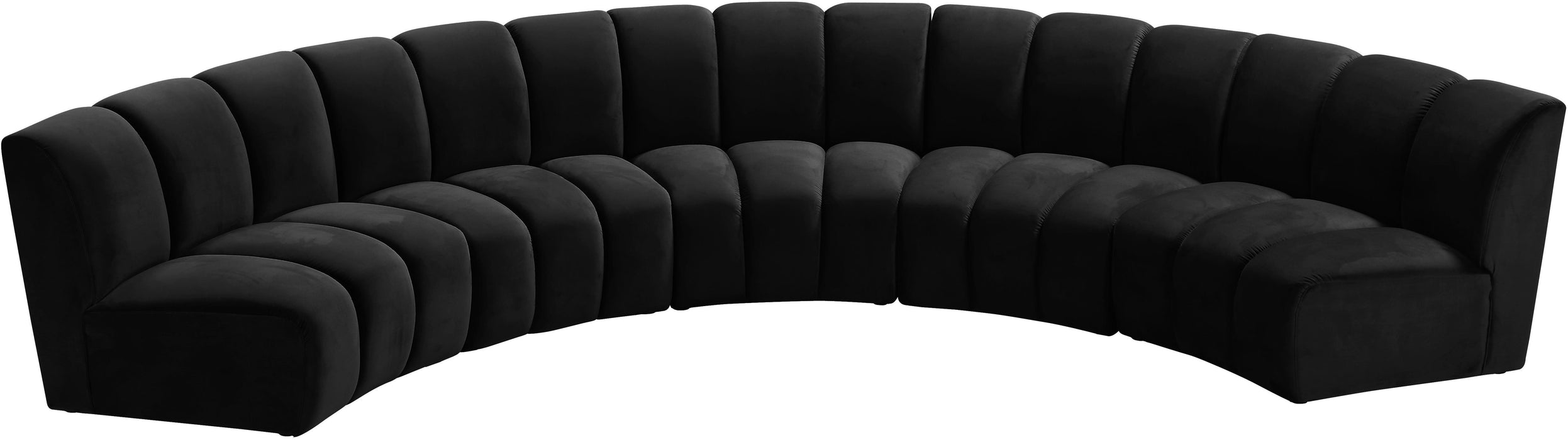 Infinity Black Velvet 5pc. Modular Sectional - Royal Furniture & Gifts (MI) - Multi Location