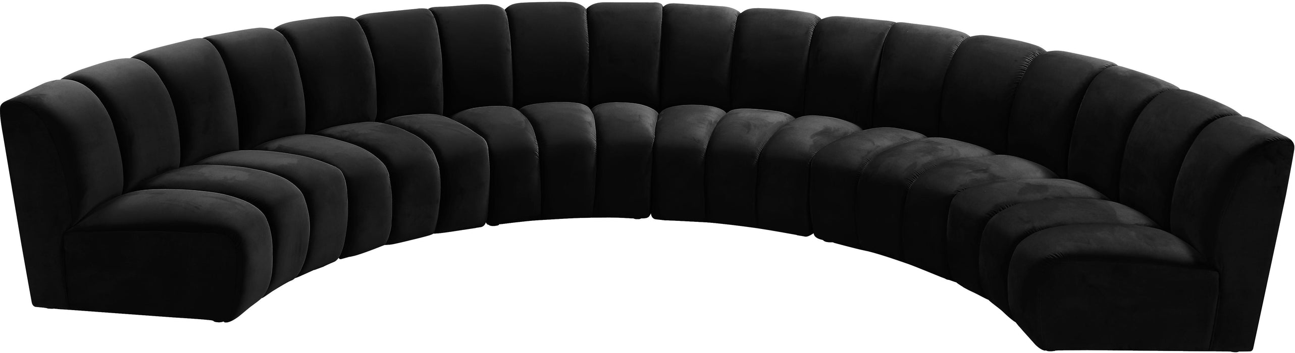Infinity Black Velvet 6pc. Modular Sectional - Royal Furniture & Gifts (MI) - Multi Location