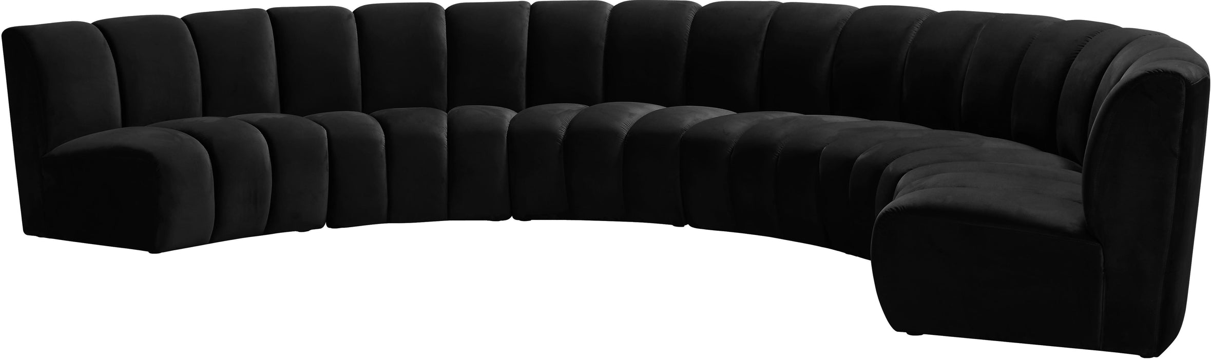Infinity Black Velvet 6pc. Modular Sectional - Royal Furniture & Gifts (MI) - Multi Location