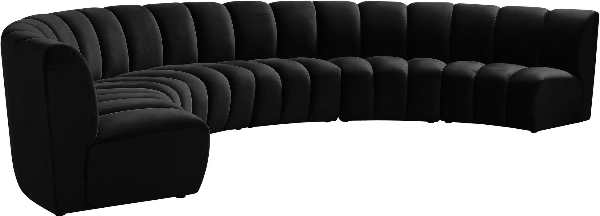 Infinity Black Velvet 6pc. Modular Sectional - Royal Furniture & Gifts (MI) - Multi Location