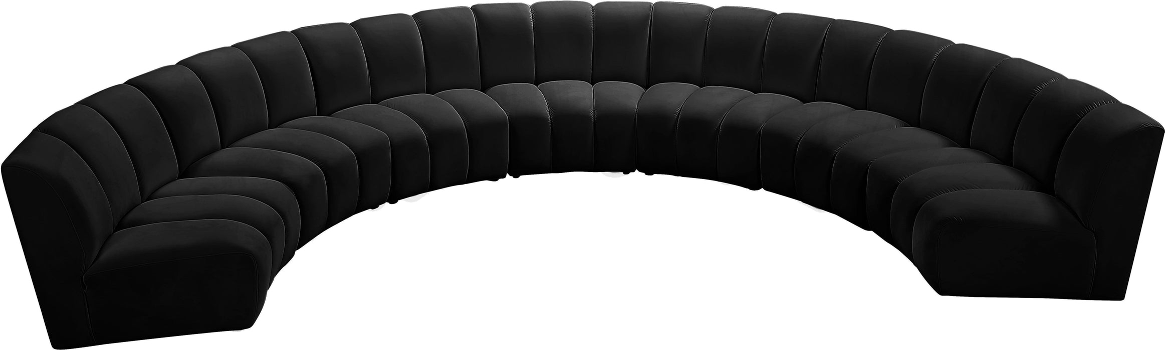 Infinity Black Velvet 7pc. Modular Sectional - Royal Furniture & Gifts (MI) - Multi Location