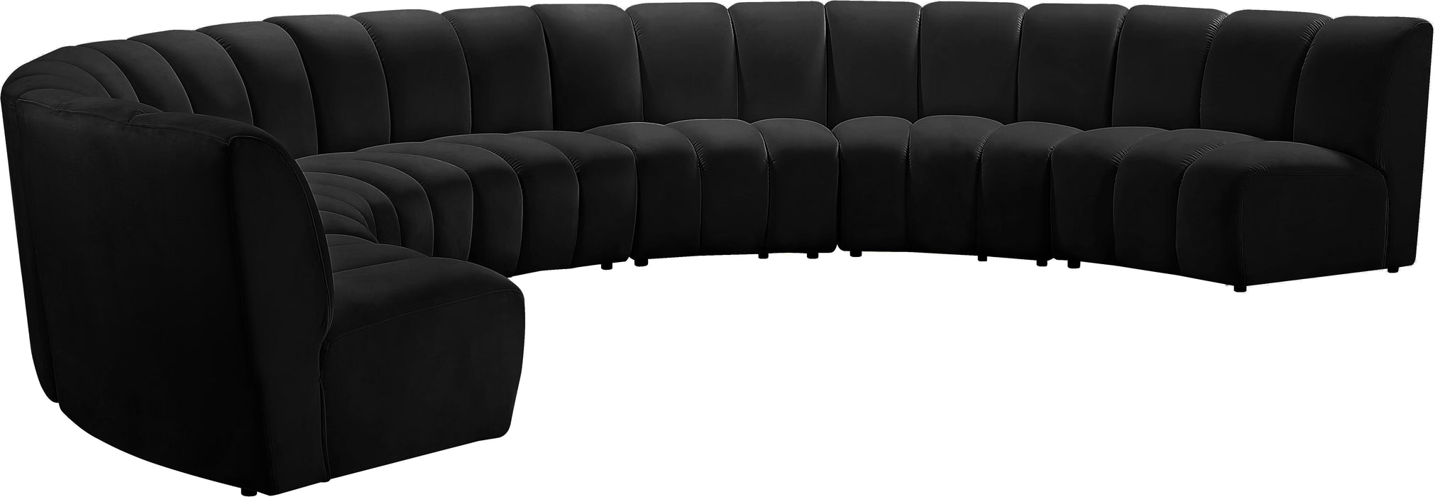 Infinity Black Velvet 7pc. Modular Sectional - Royal Furniture & Gifts (MI) - Multi Location