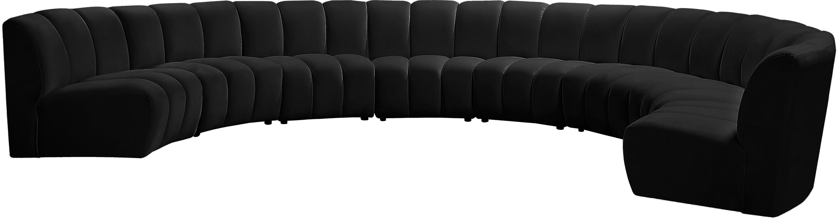Infinity Black Velvet 8pc. Modular Sectional - Royal Furniture & Gifts (MI) - Multi Location