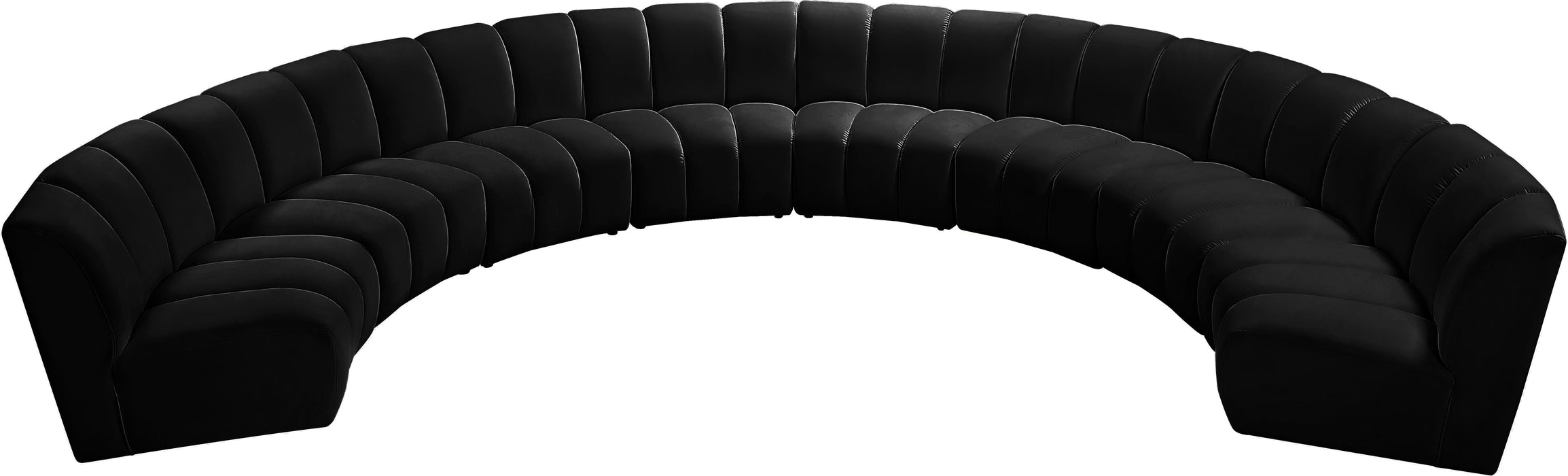Infinity Black Velvet 8pc. Modular Sectional - Royal Furniture & Gifts (MI) - Multi Location