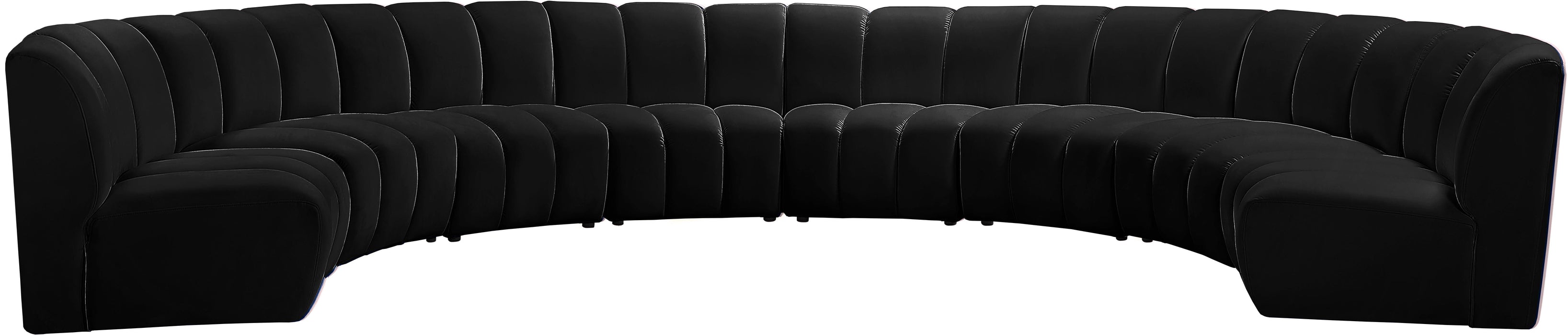 Infinity Black Velvet 8pc. Modular Sectional - Royal Furniture & Gifts (MI) - Multi Location
