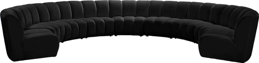 Infinity Black Velvet 9pc. Modular Sectional - Royal Furniture & Gifts (MI) - Multi Location