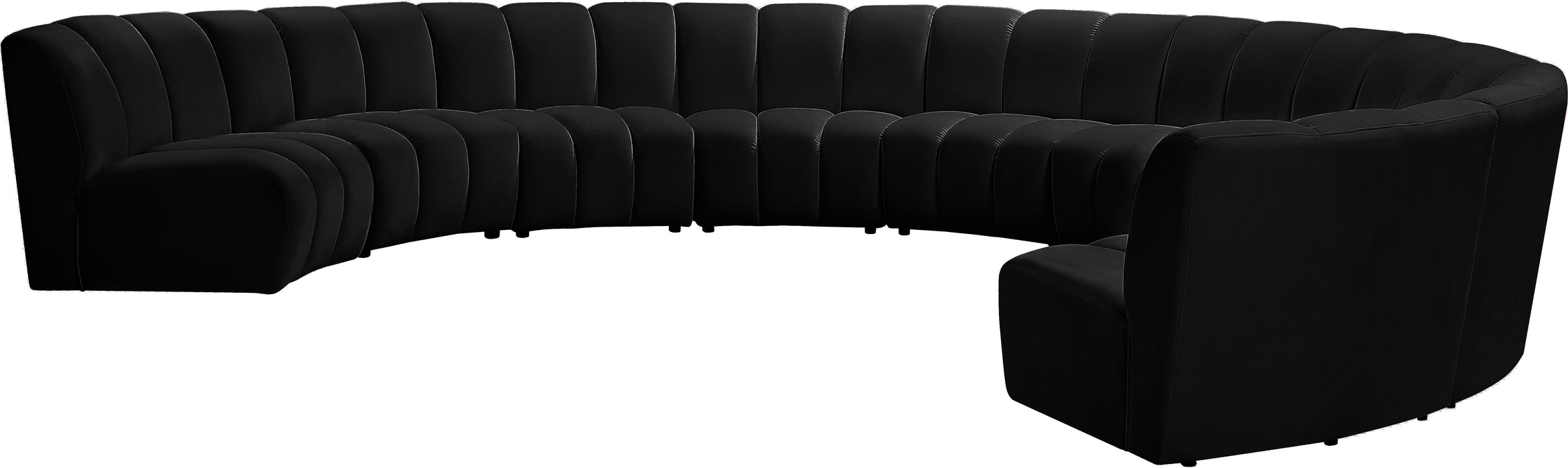 Infinity Black Velvet 9pc. Modular Sectional - Royal Furniture & Gifts (MI) - Multi Location