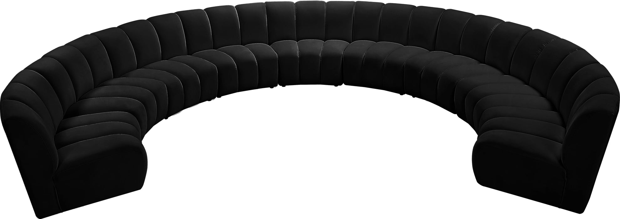 Infinity Black Velvet 9pc. Modular Sectional - Royal Furniture & Gifts (MI) - Multi Location
