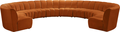 Infinity Cognac Velvet 10pc. Modular Sectional - Royal Furniture & Gifts (MI) - Multi Location