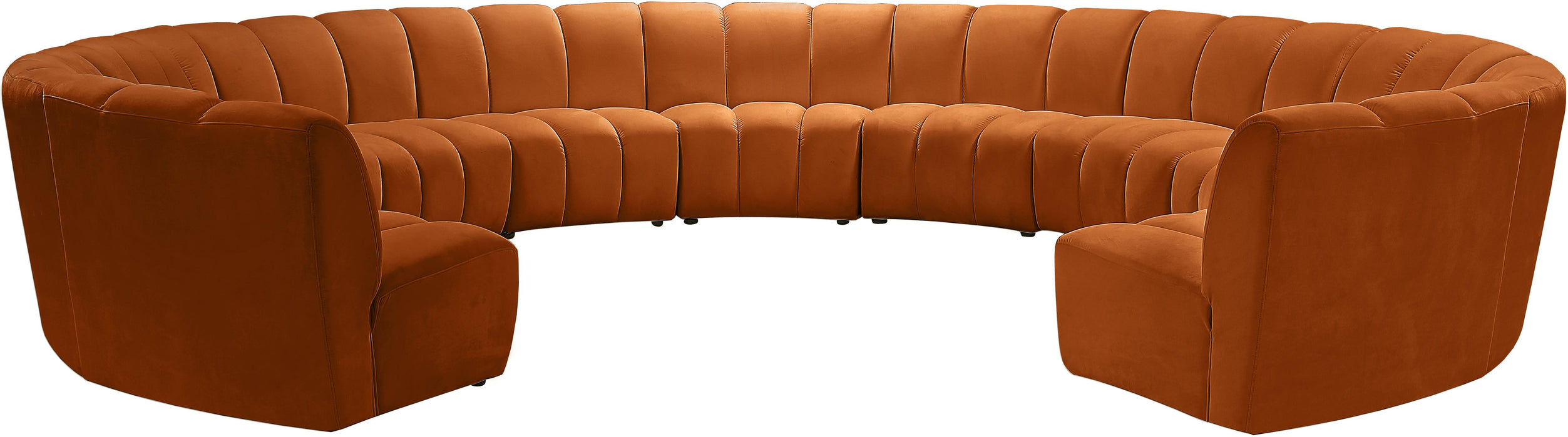 Infinity Cognac Velvet 11pc. Modular Sectional - Royal Furniture & Gifts (MI) - Multi Location