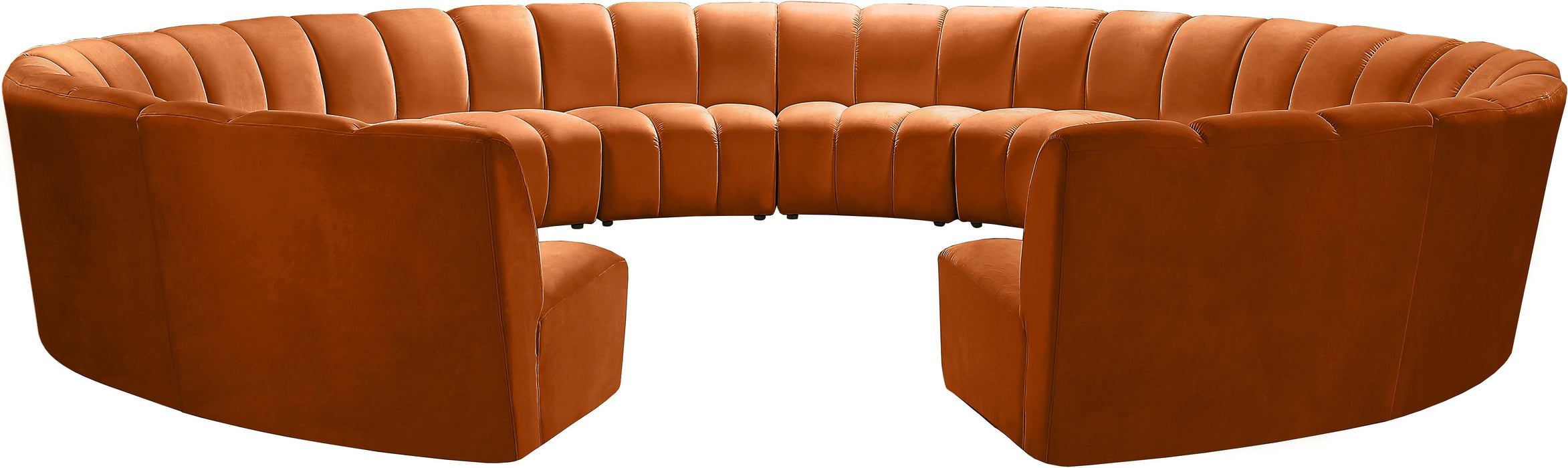 Infinity Cognac Velvet 12pc. Modular Sectional - Royal Furniture & Gifts (MI) - Multi Location