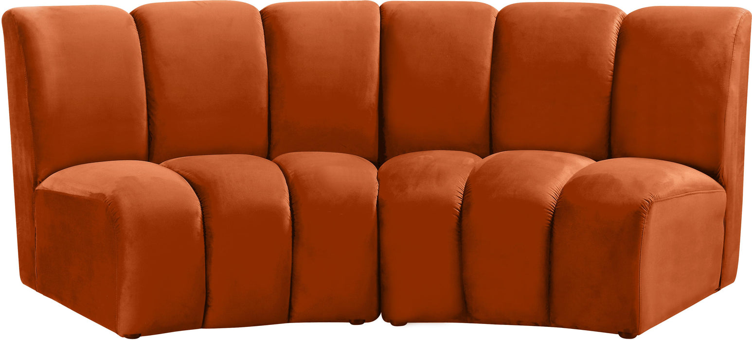 Infinity Cognac Velvet 2pc. Modular Sectional - Royal Furniture & Gifts (MI) - Multi Location