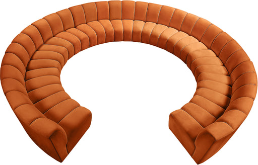 Infinity Cognac Velvet 11pc. Modular Sectional - Royal Furniture & Gifts (MI) - Multi Location