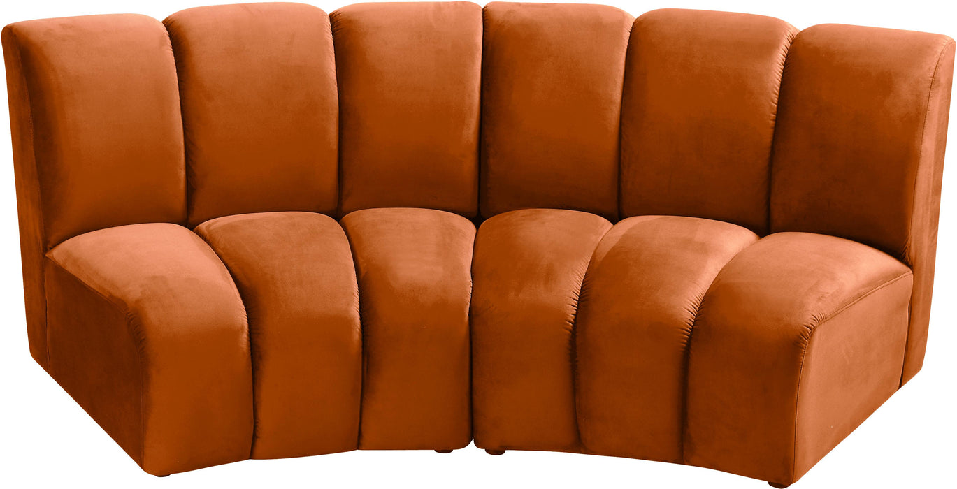 Infinity Cognac Velvet 2pc. Modular Sectional - Royal Furniture & Gifts (MI) - Multi Location
