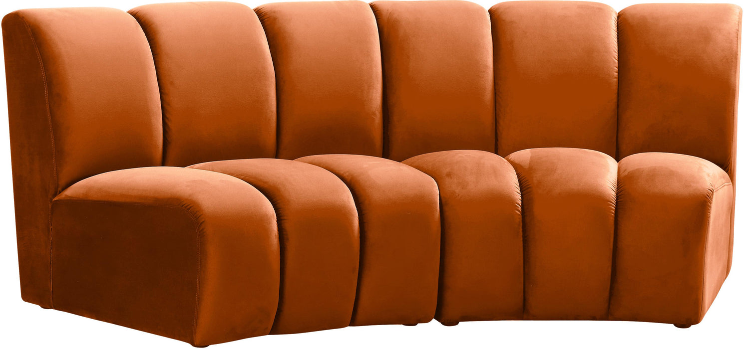 Infinity Cognac Velvet 2pc. Modular Sectional - Royal Furniture & Gifts (MI) - Multi Location