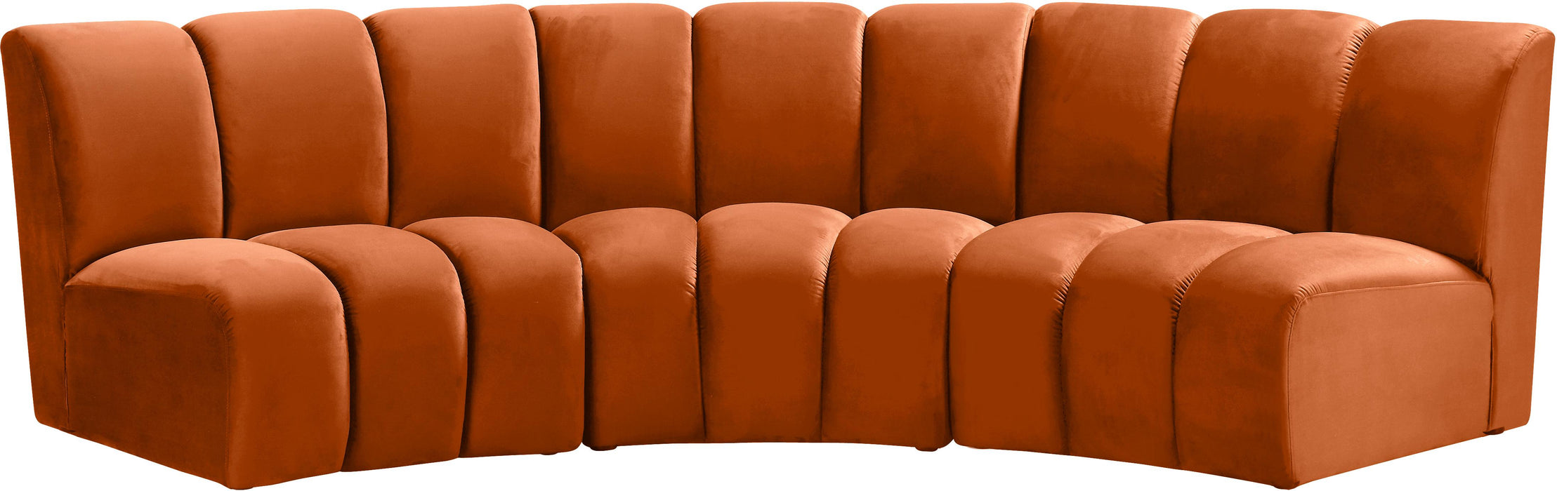 Infinity Cognac Velvet 3pc. Modular Sectional - Royal Furniture & Gifts (MI) - Multi Location