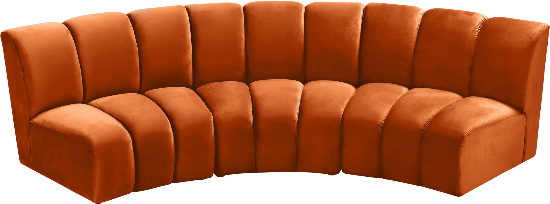 Infinity Cognac Velvet 3pc. Modular Sectional - Royal Furniture & Gifts (MI) - Multi Location
