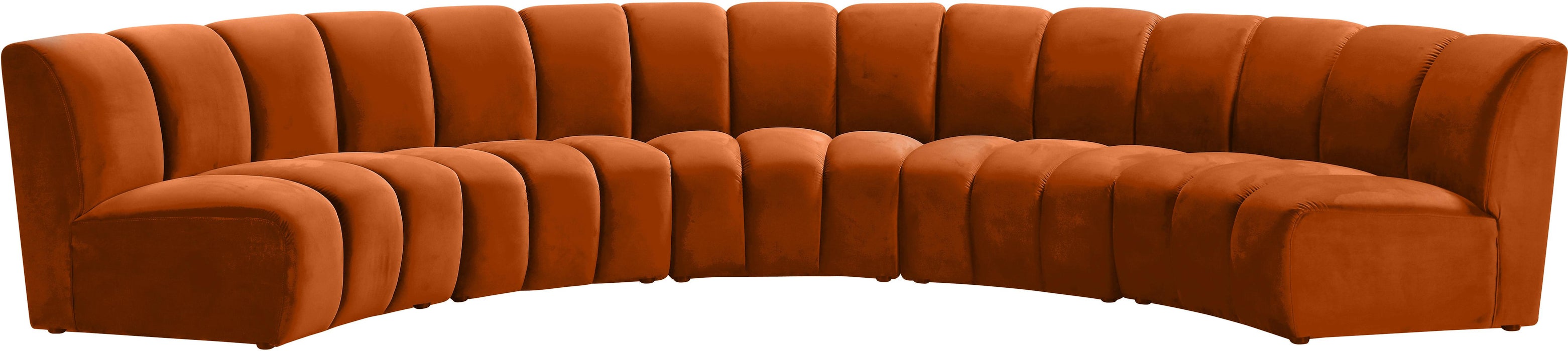 Infinity Cognac Velvet 5pc. Modular Sectional - Royal Furniture & Gifts (MI) - Multi Location