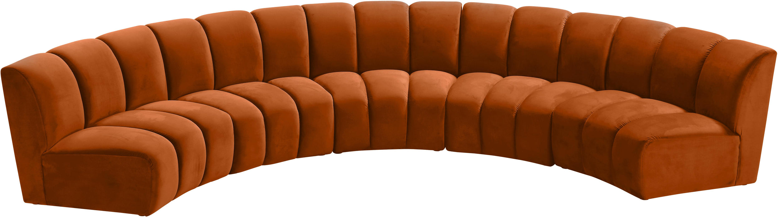 Infinity Cognac Velvet 5pc. Modular Sectional - Royal Furniture & Gifts (MI) - Multi Location