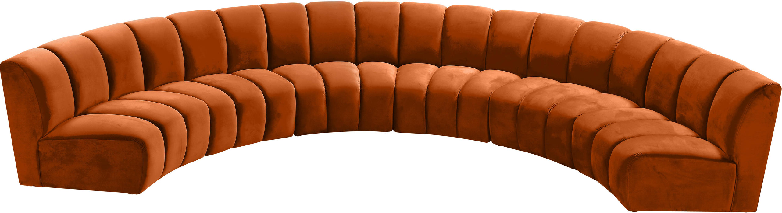 Infinity Cognac Velvet 6pc. Modular Sectional - Royal Furniture & Gifts (MI) - Multi Location