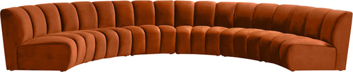 Infinity Cognac Velvet 6pc. Modular Sectional - Royal Furniture & Gifts (MI) - Multi Location
