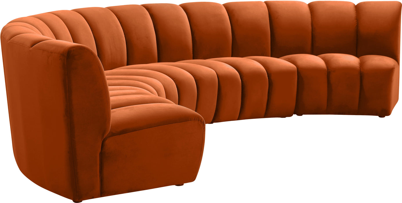 Infinity Cognac Velvet 5pc. Modular Sectional - Royal Furniture & Gifts (MI) - Multi Location