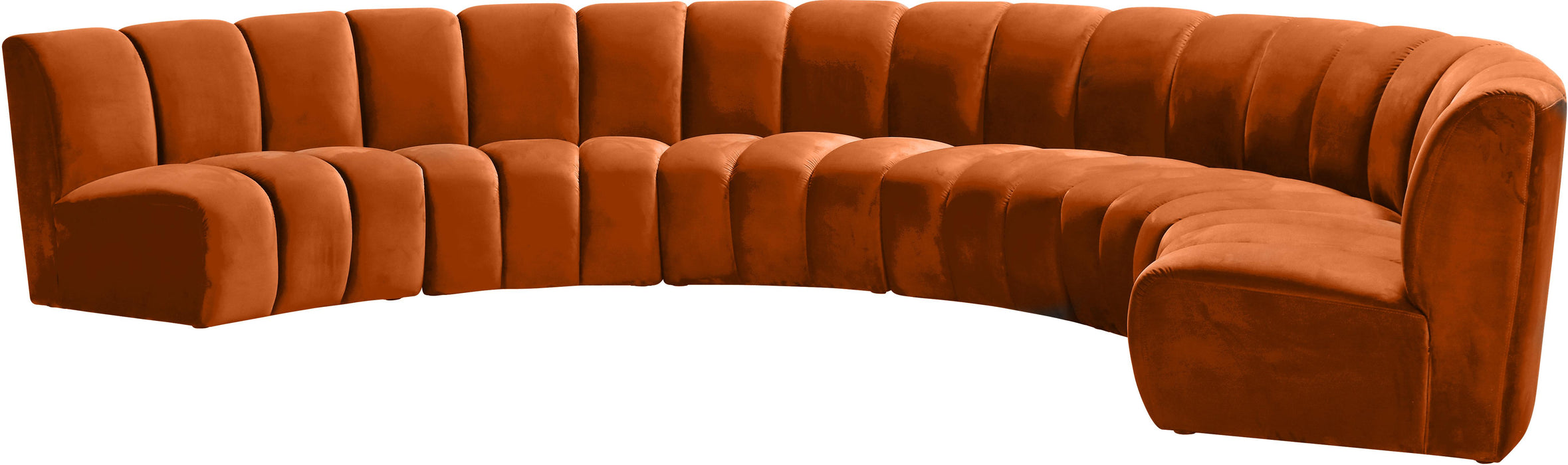 Infinity Cognac Velvet 6pc. Modular Sectional - Royal Furniture & Gifts (MI) - Multi Location