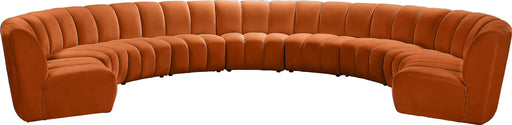 Infinity Cognac Velvet 9pc. Modular Sectional - Royal Furniture & Gifts (MI) - Multi Location
