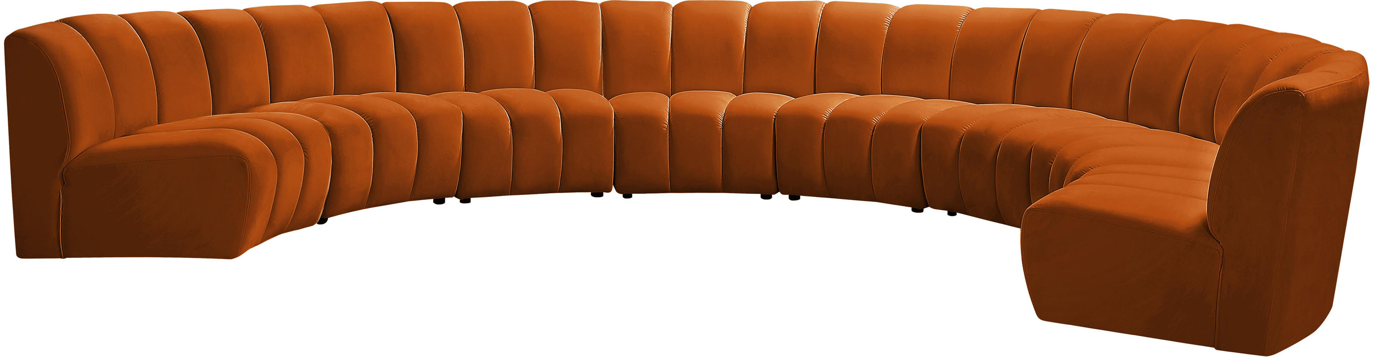 Infinity Cognac Velvet 8pc. Modular Sectional - Royal Furniture & Gifts (MI) - Multi Location