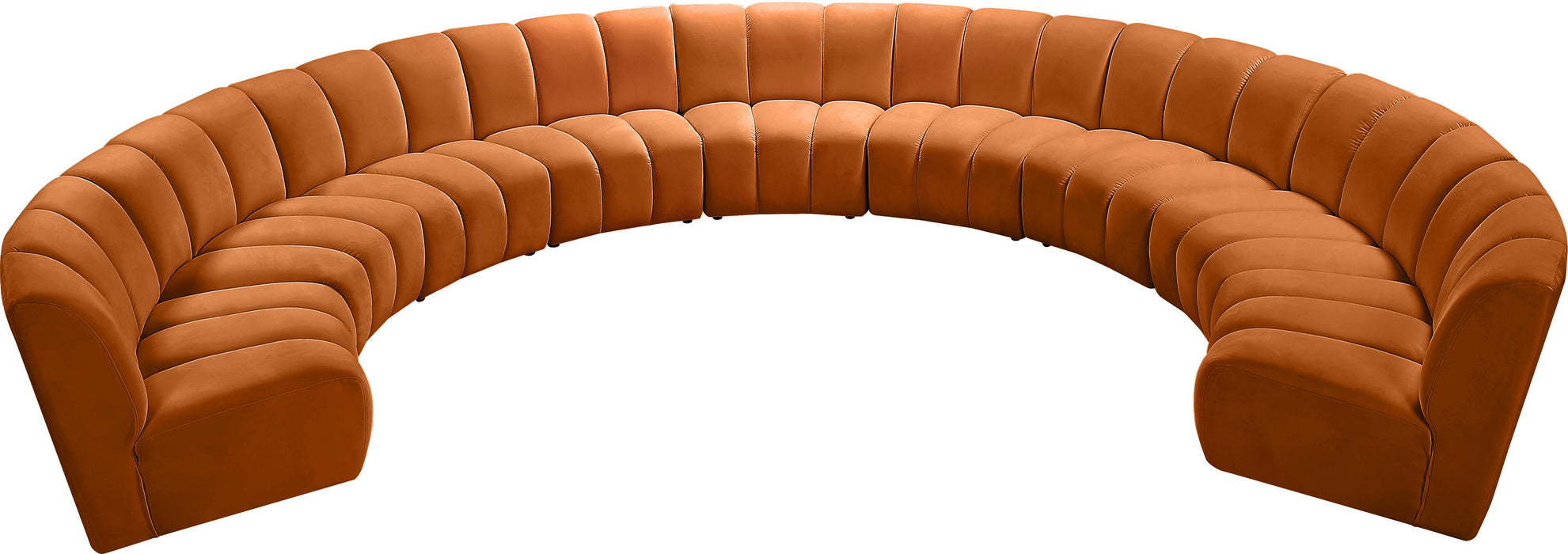 Infinity Cognac Velvet 9pc. Modular Sectional - Royal Furniture & Gifts (MI) - Multi Location