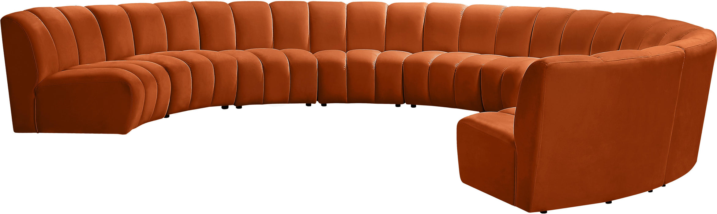 Infinity Cognac Velvet 9pc. Modular Sectional - Royal Furniture & Gifts (MI) - Multi Location