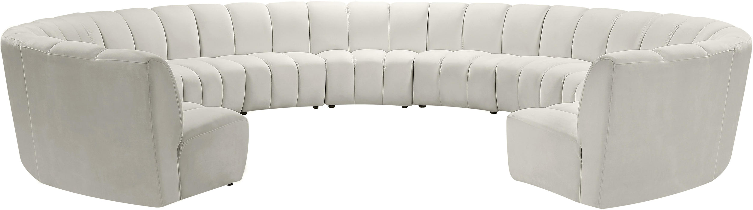 Infinity Cream Velvet 11pc. Modular Sectional - Royal Furniture & Gifts (MI) - Multi Location