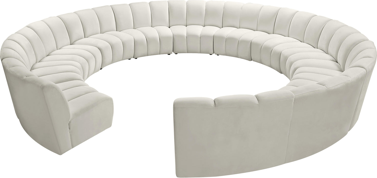 Infinity Cream Velvet 12pc. Modular Sectional - Royal Furniture & Gifts (MI) - Multi Location