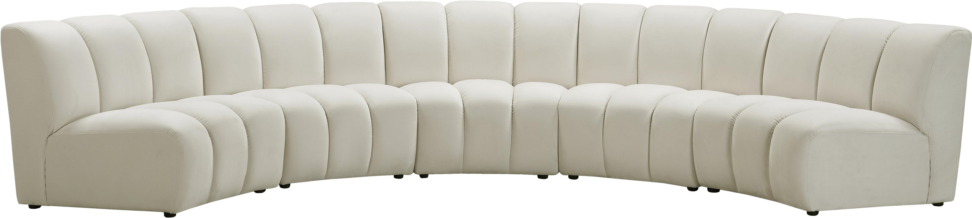 Infinity Cream Velvet 5pc. Modular Sectional - Royal Furniture & Gifts (MI) - Multi Location