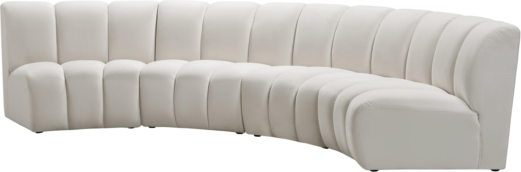 Infinity Cream Velvet 4pc. Modular Sectional - Royal Furniture & Gifts (MI) - Multi Location