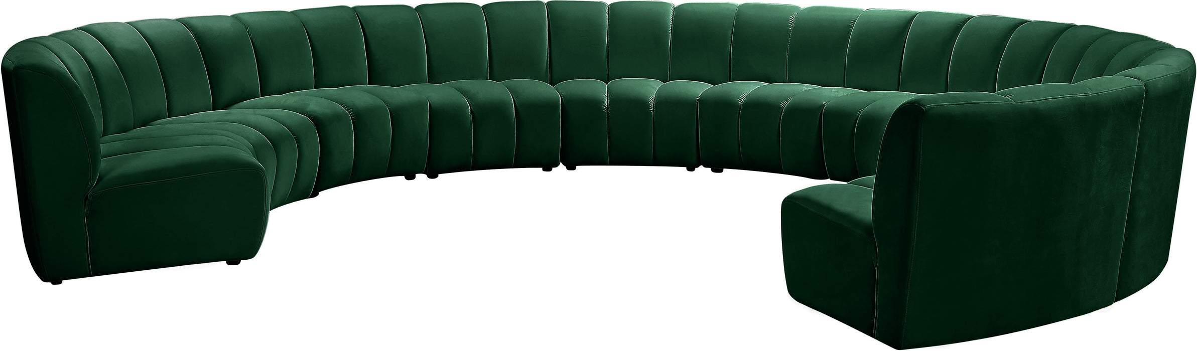 Infinity Green Velvet 10pc. Modular Sectional - Royal Furniture & Gifts (MI) - Multi Location