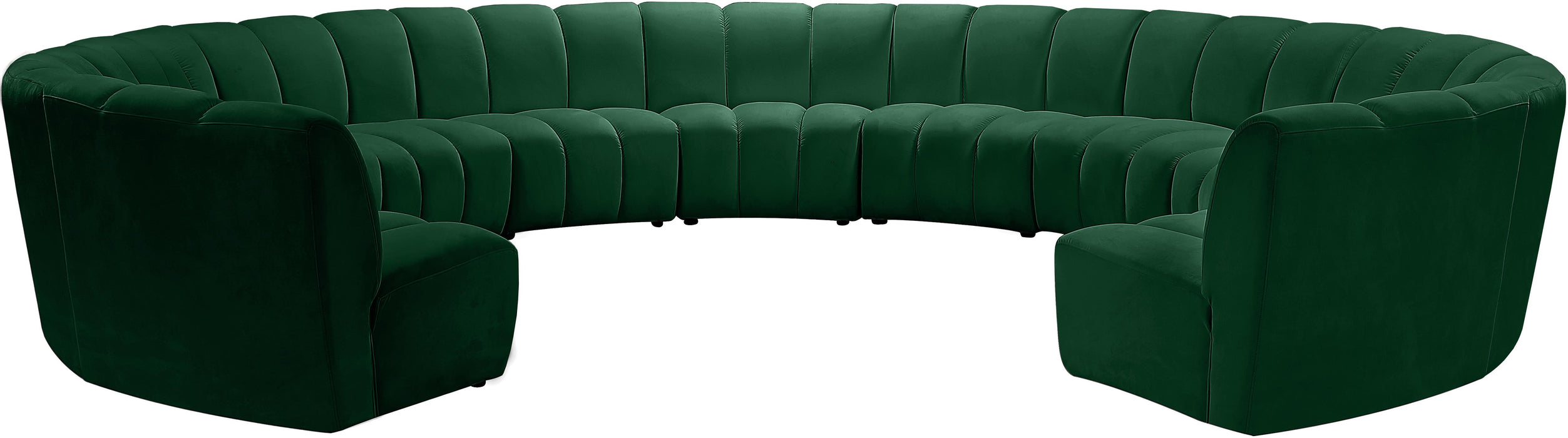 Infinity Green Velvet 11pc. Modular Sectional - Royal Furniture & Gifts (MI) - Multi Location