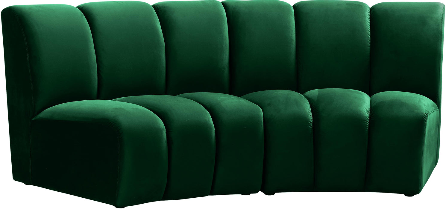 Infinity Green Velvet 2pc. Modular Sectional - Royal Furniture & Gifts (MI) - Multi Location