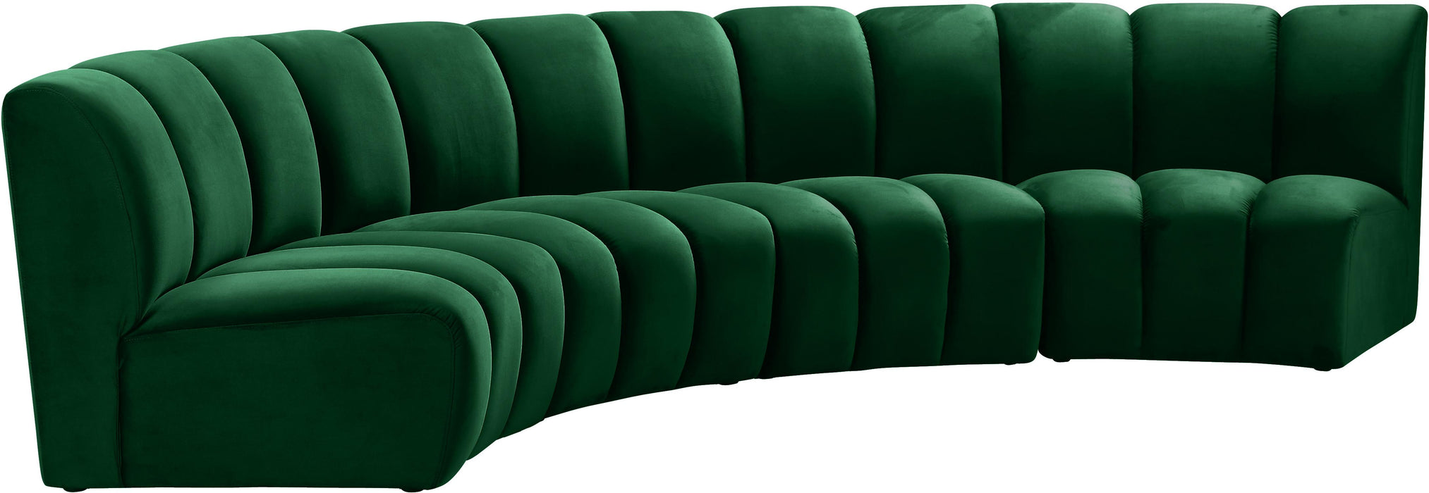 Infinity Green Velvet 4pc. Modular Sectional - Royal Furniture & Gifts (MI) - Multi Location