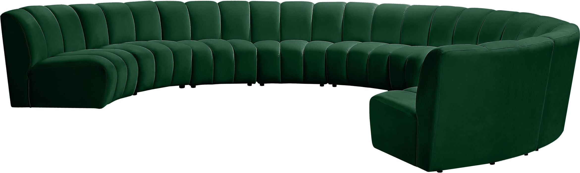 Infinity Green Velvet 9pc. Modular Sectional - Royal Furniture & Gifts (MI) - Multi Location