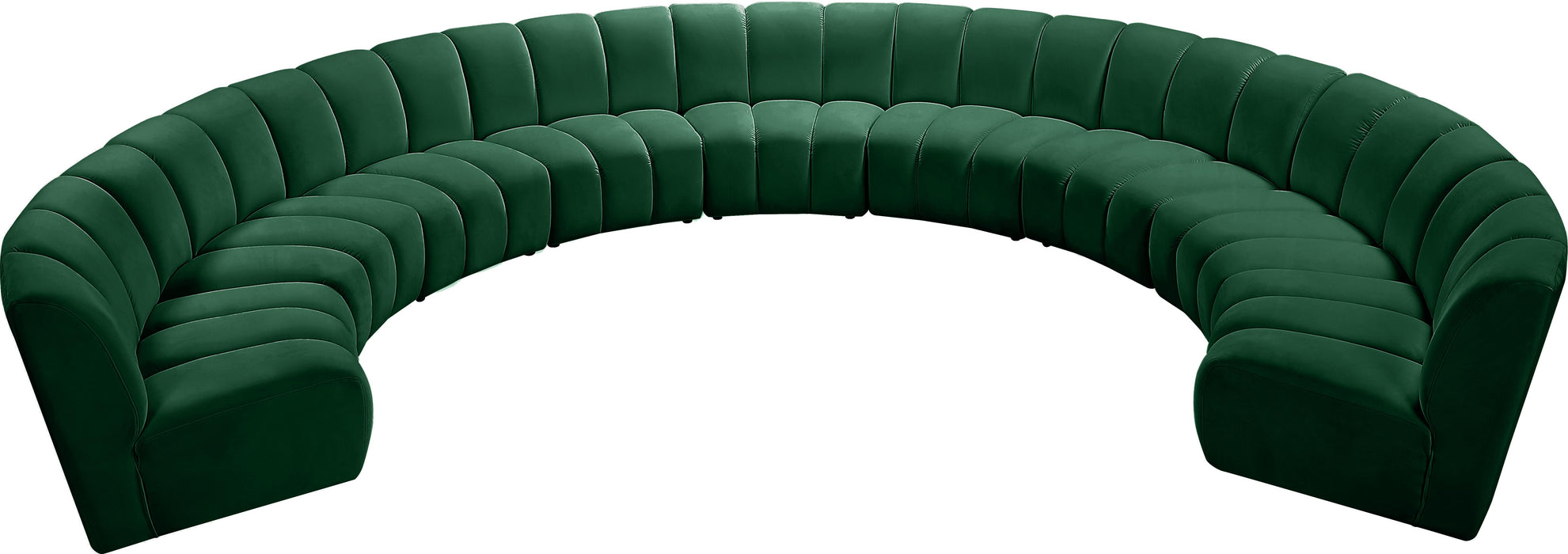 Infinity Green Velvet 9pc. Modular Sectional - Royal Furniture & Gifts (MI) - Multi Location
