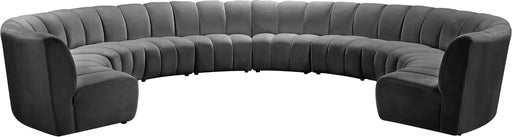 Infinity Grey Velvet 10pc. Modular Sectional - Royal Furniture & Gifts (MI) - Multi Location