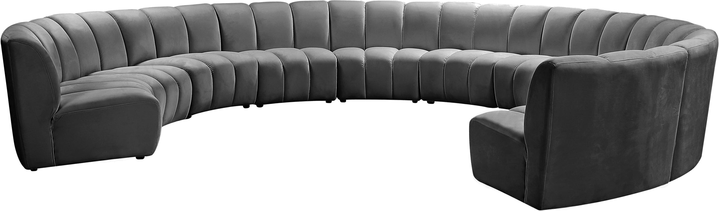 Infinity Grey Velvet 10pc. Modular Sectional - Royal Furniture & Gifts (MI) - Multi Location