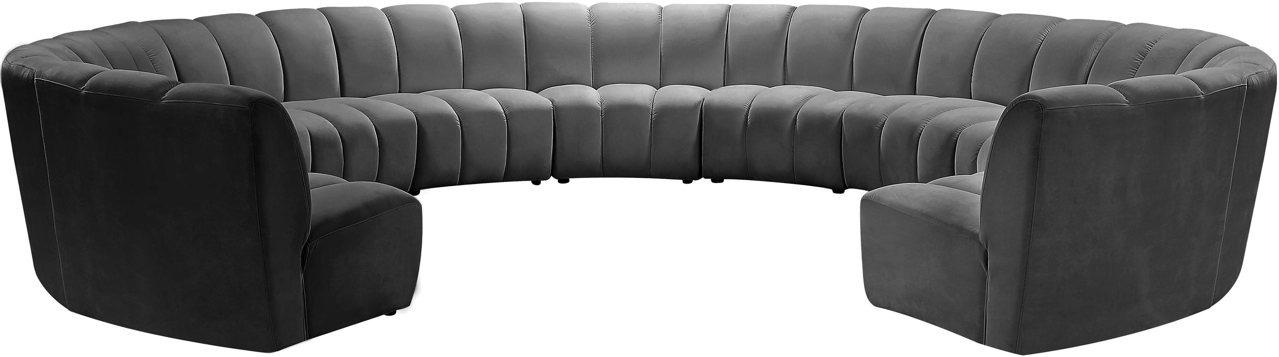 Infinity Grey Velvet 11pc. Modular Sectional - Royal Furniture & Gifts (MI) - Multi Location