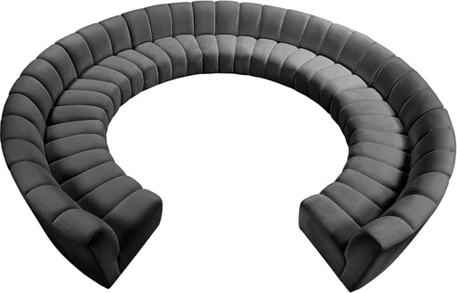 Infinity Grey Velvet 11pc. Modular Sectional - Royal Furniture & Gifts (MI) - Multi Location
