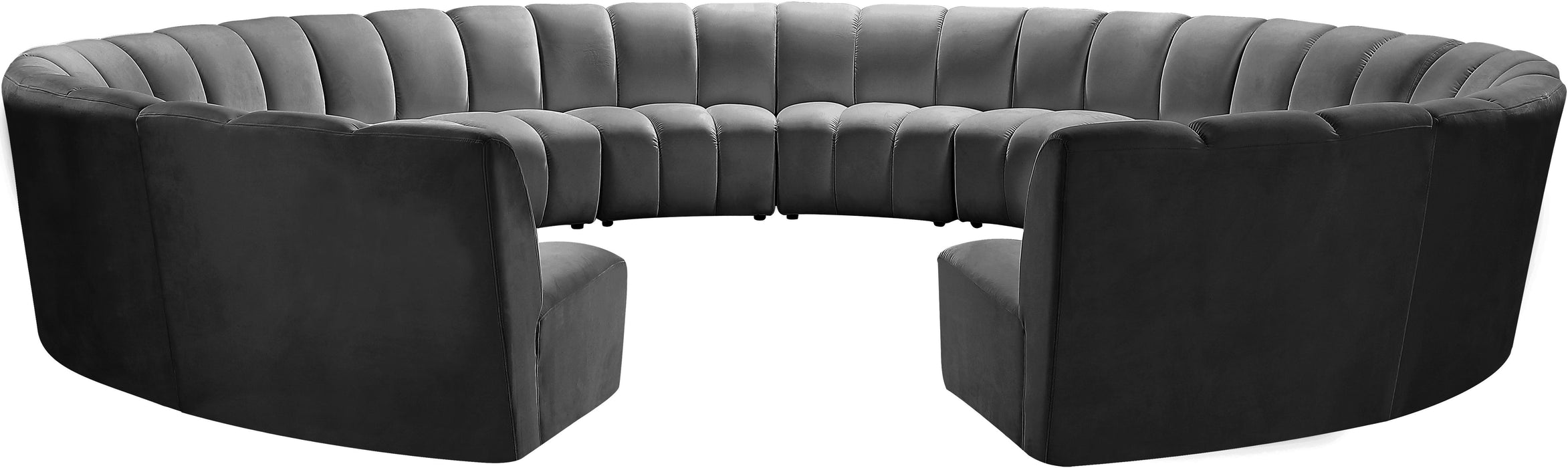 Infinity Grey Velvet 12pc. Modular Sectional - Royal Furniture & Gifts (MI) - Multi Location