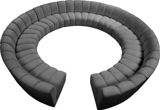Infinity Grey Velvet 12pc. Modular Sectional - Royal Furniture & Gifts (MI) - Multi Location