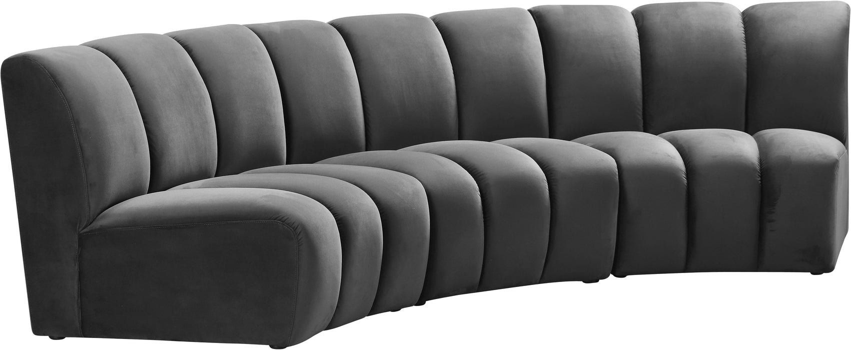 Infinity Grey Velvet 3pc. Modular Sectional - Royal Furniture & Gifts (MI) - Multi Location